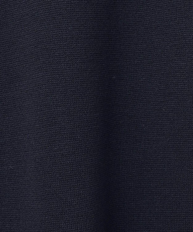 ICB L 【洗える】 クロスコンビ ニットワンピース ネイビー系