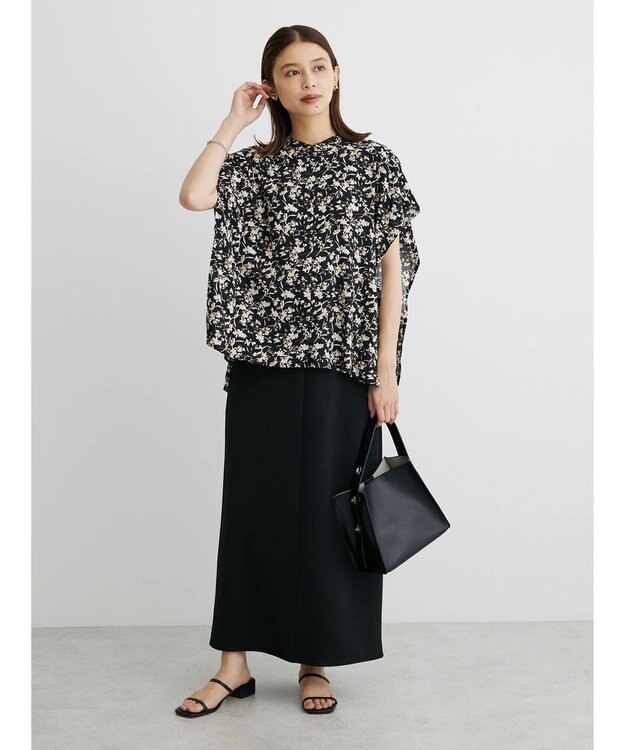 Green Parks らくスレＩラインスカート Black