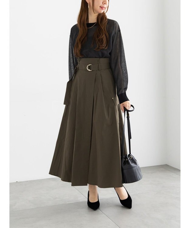 Te chichi シアーレイヤーニット ブラック