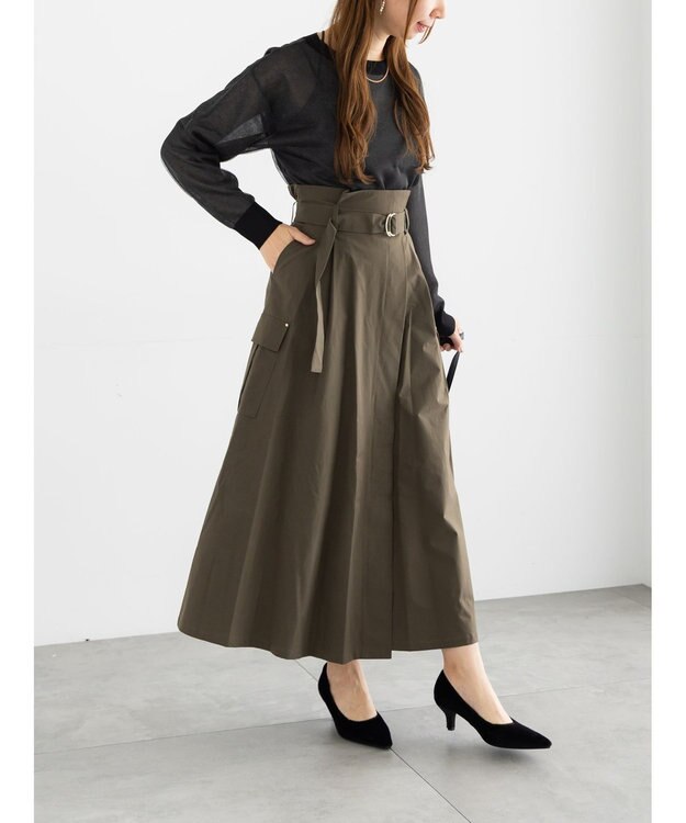 Te chichi シアーレイヤーニット ブラック