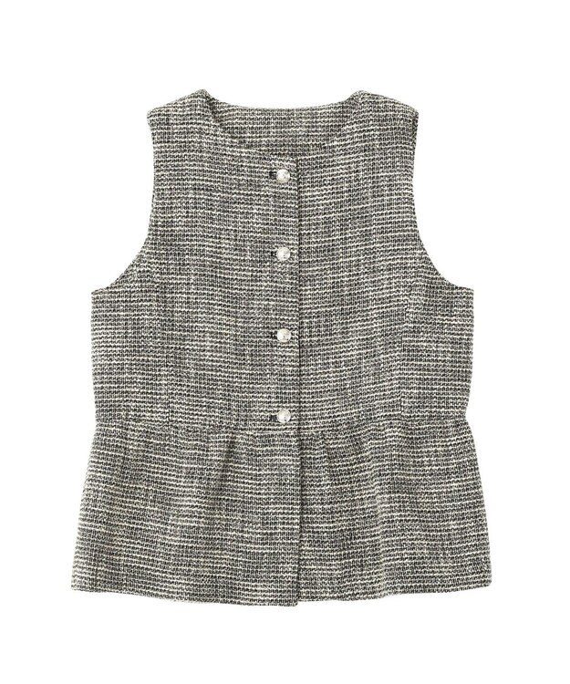 YECCA VECCA ツイードペプラムジレ Mix