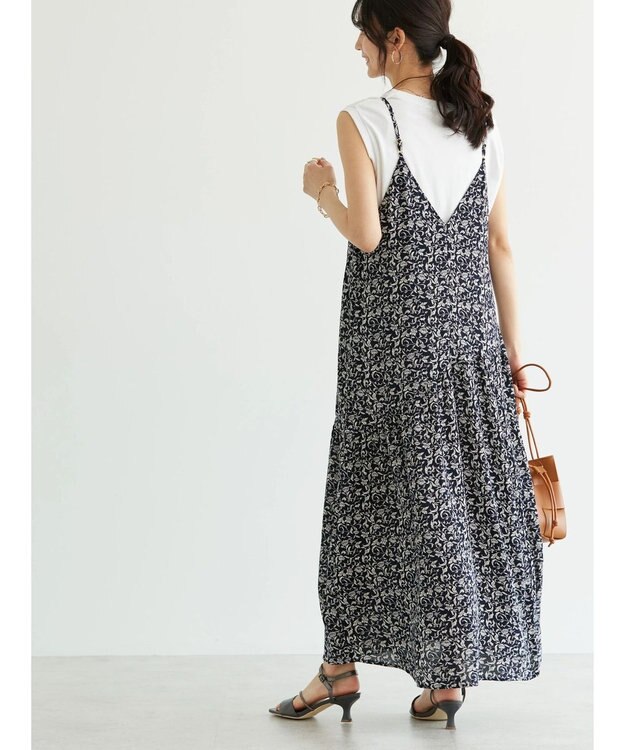 AMERICAN HOLIC ティアードギャザーキャミワンピース Navy