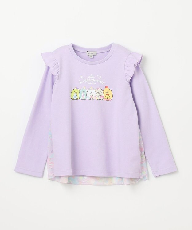 ANY KIDS 【すみっコぐらし】バックシャン Tシャツ ラベンダー