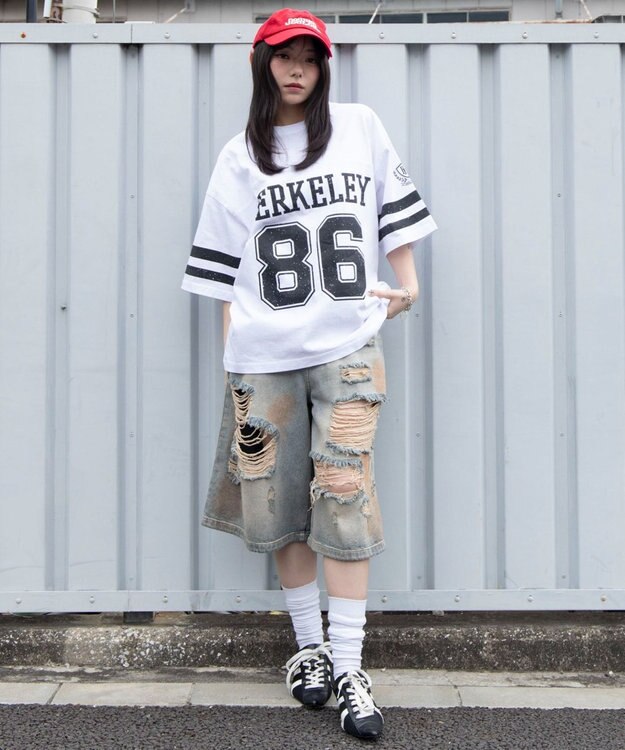 WEGO 【ユニセックス着用ITEM/MLサイズ展開】ナンバリングT（SS） ホワイト