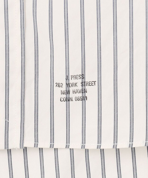 J.PRESS MEN 【SUPIMAコットン使用】マルチストライプブロードシャツ / B.D. アイボリー系1