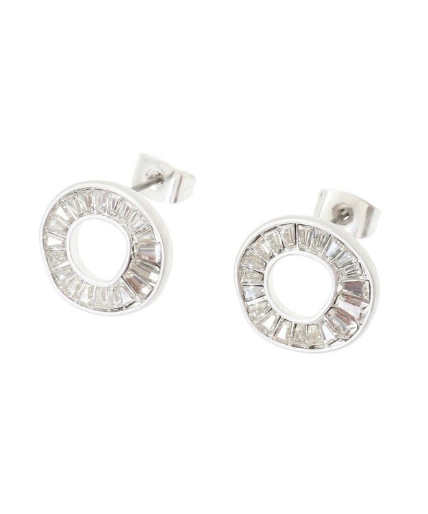 AMERICAN HOLIC ビジューサークルピアス Silver
