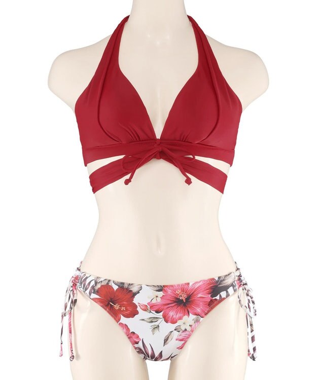 San-ai Resort（三愛水着楽園） ナチュラルだけどしっかり盛れる【ナチュラルアップブラ】　ノンワイヤービキニ　9M　【San-ai Resort（サンアイリゾート）】 レッド
