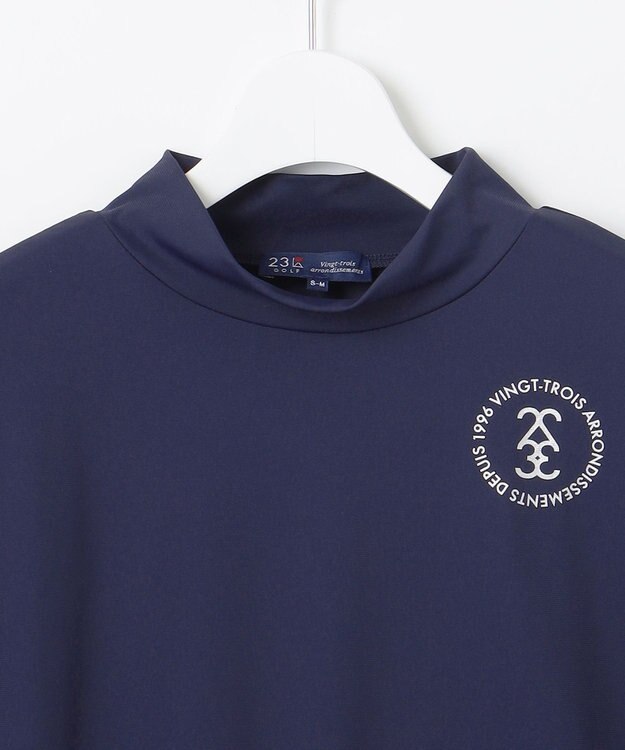 23区GOLF 【WOMEN】COOL JERSEYシリーズ クロップド丈 モックネック ネイビー系
