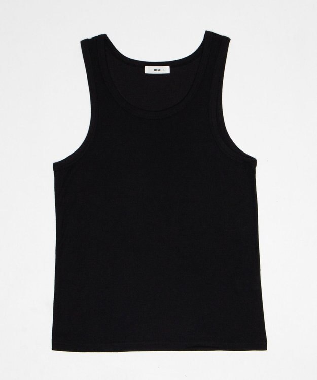 WEGO コットンリブタンクトップ ブラック