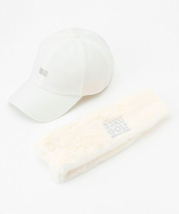 23区GOLF 【WOMEN】イヤーウォーム キャップ ホワイト系