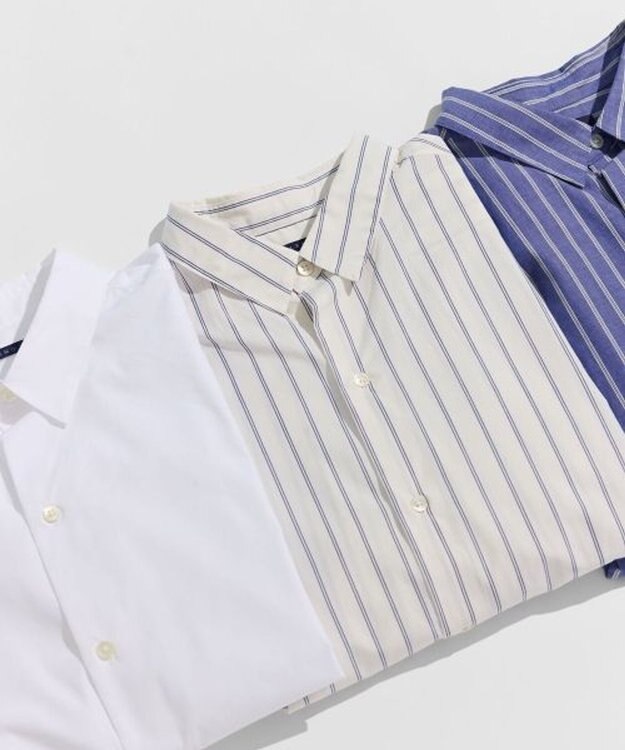 LENO REGULAR COLLAR SHIRTS 《UNISEX》 レギュラーカラーシャツ WHITE