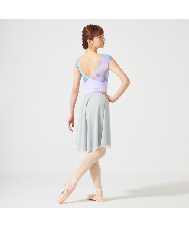 Chacott 【NOZOMI YUASA】フレンチスリーブレオタード ヒヤシンスプリント