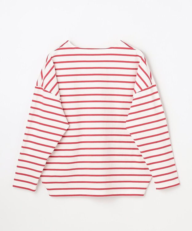 ANY L コクーンボーダープルオーバー レッド