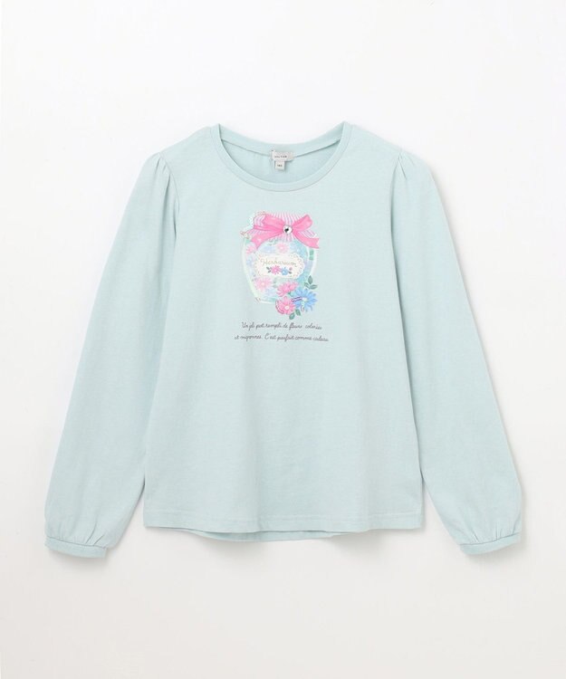 ANY KIDS 【チェリーベリーシリーズ】フルーツジャム 長袖 Tシャツ ミント×ハーバリウム