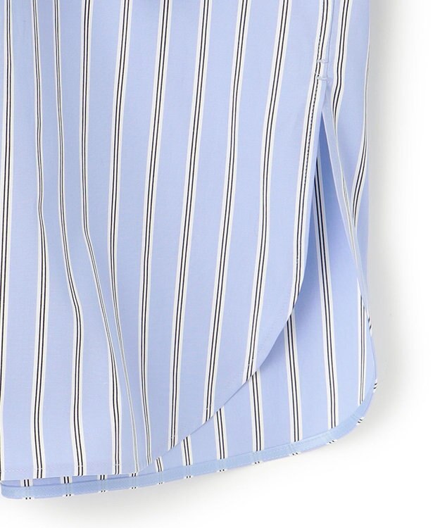 BEIGE， 【洗える】CROIX / コットンボウタイブラウス Sax St