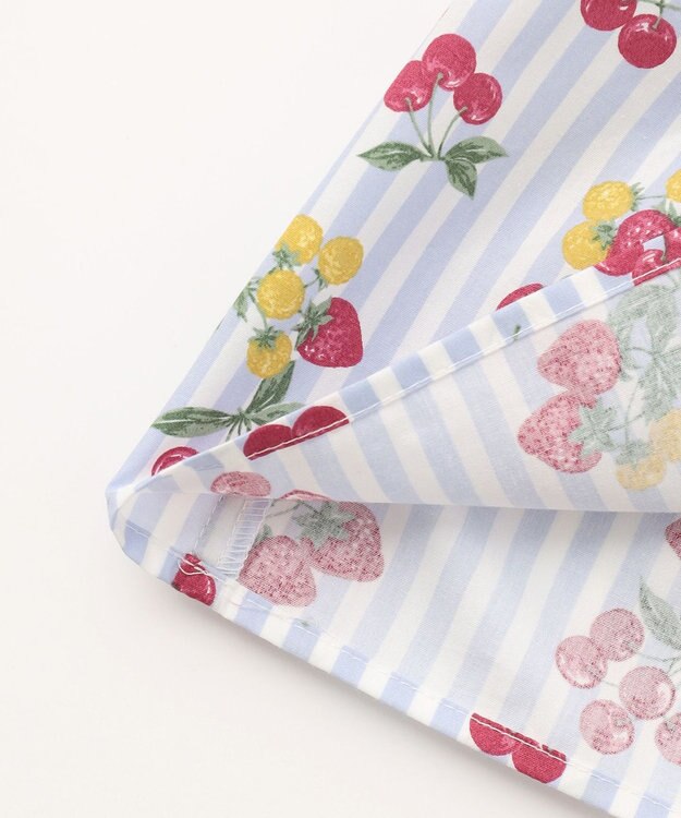 ANY KIDS プリント サマー ワンピース ストライプ×イチゴ