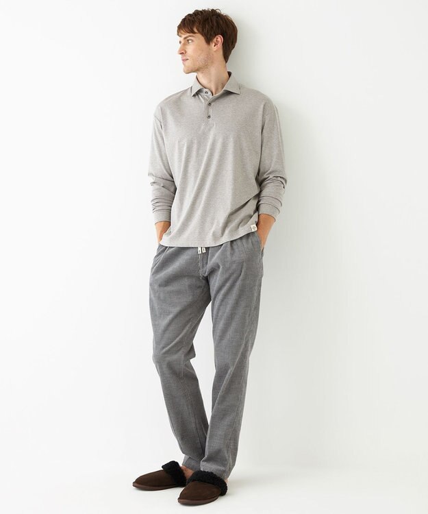 JOSEPH ABBOUD MOUNTAIN 【SPACE／UNISEX】６Wストレッチコール パンツ ライトグレー系