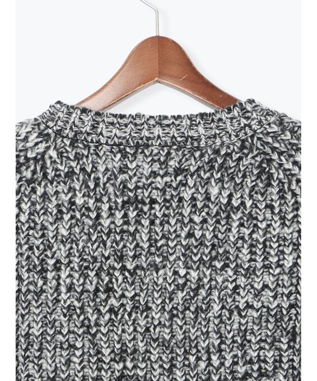 Te chichi ループ編みポンチョ グレー