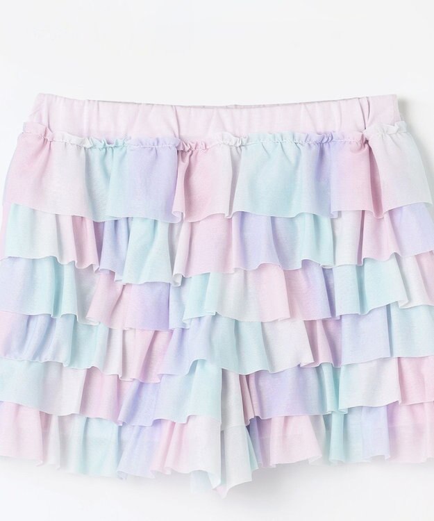 ANY KIDS フリル 天竺 ショート パンツ レインボー