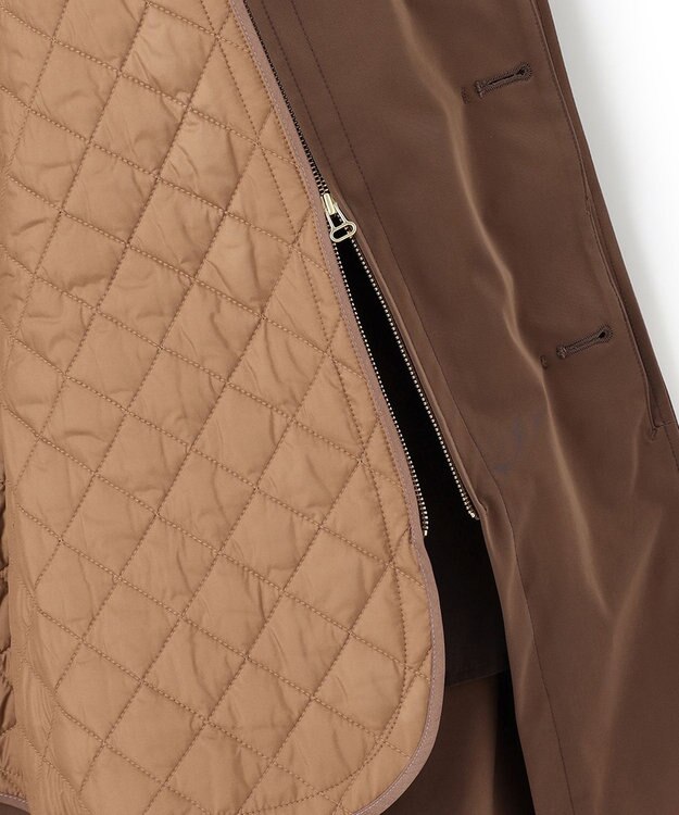 J.PRESS MEN スタンドカラーコート / デタッチャブルフード ブラウン系