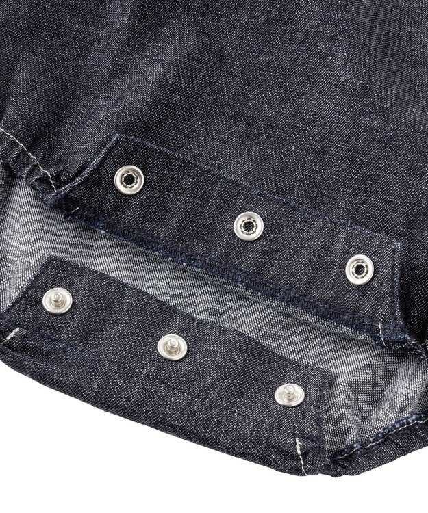 MIKI HOUSE HOT BISCUITS 【ミキハウス】【70-90cm】  ロンパース インディゴブルー