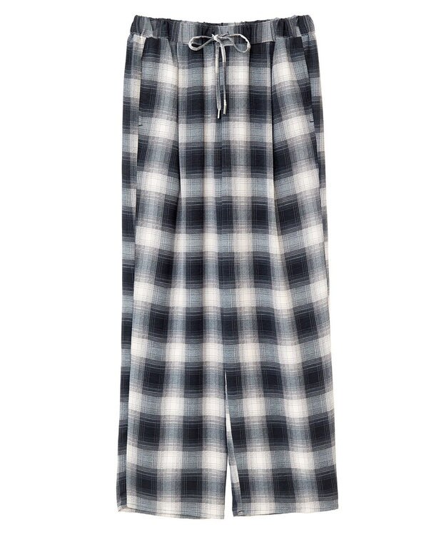 Green Parks 柄イージーパンツⅤ（テーパード） Black