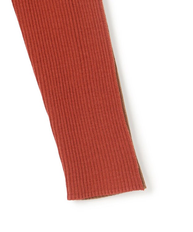 BEIGE， 【洗える・VERY NaVY12月号掲載】LA MONNAIE / バイカラーウールタートルニット OrangeRed × Caramel