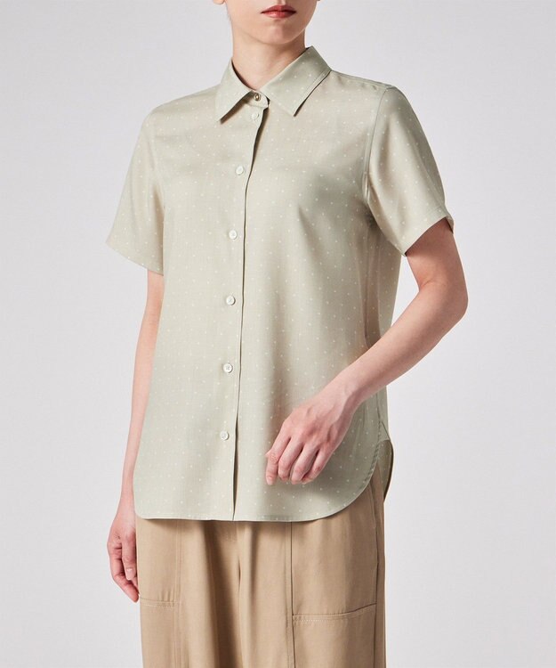 Paul Smith 【洗える】ポルカドット 半袖シャツ ベージュ