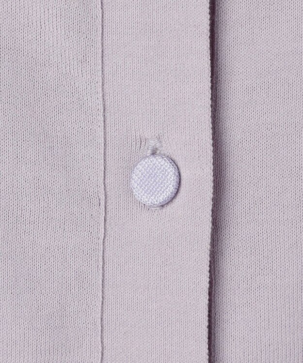 BEIGE， JULIE / コットンシルク クルーネックカーディガン Lilac