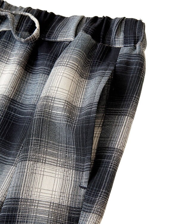 Green Parks 柄イージーパンツⅤ（テーパード） Black