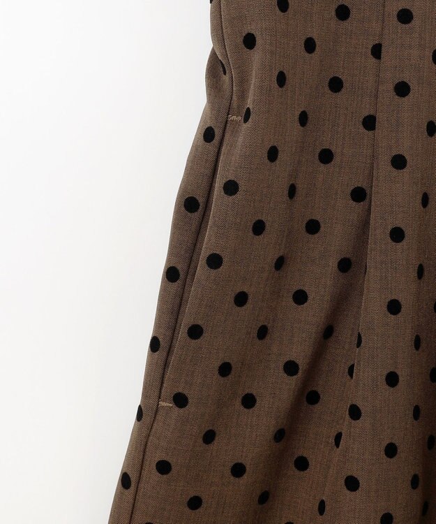 Feroux ドットフロッキー ロンパース ダークブラウン系1