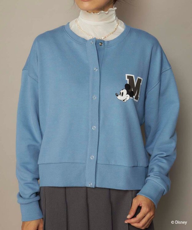 OP／FILA 【ocean pacific】ミッキー/裏毛カーディガン【Disney/ディズニー】 ブルー