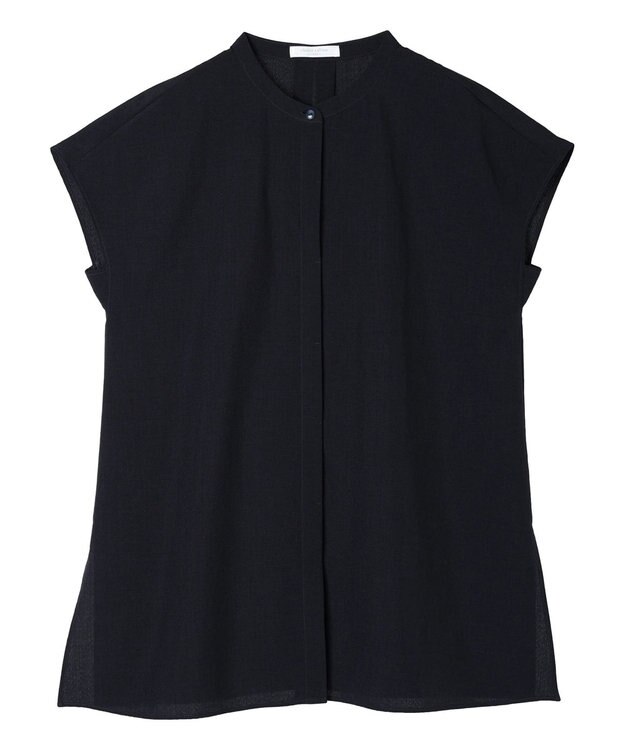 Green Parks 接触冷感　比翼ボタンチュニック Navy