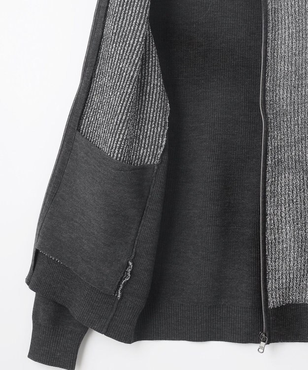 JOSEPH ABBOUD 【軽量/イージーケア】 KARL KARLジップ ニット ブルゾン グレー系
