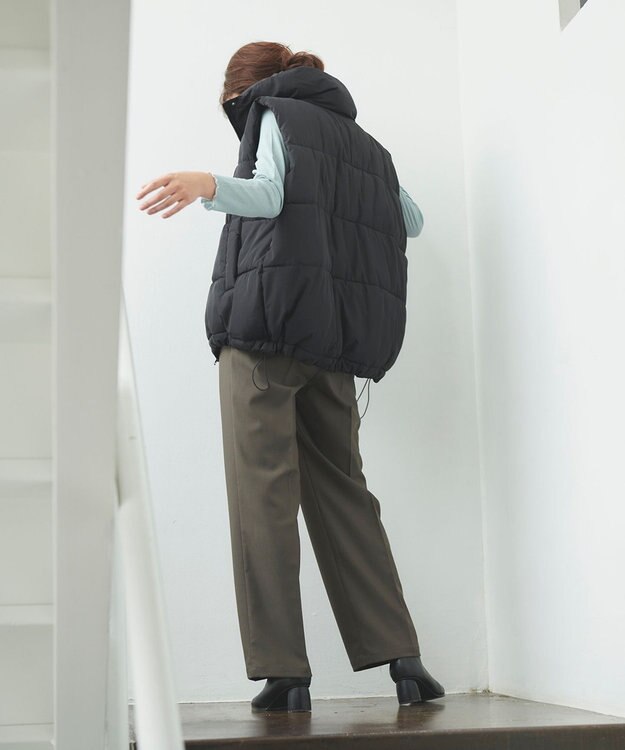 Feroux スタンドネック中綿 ベスト ブラック系