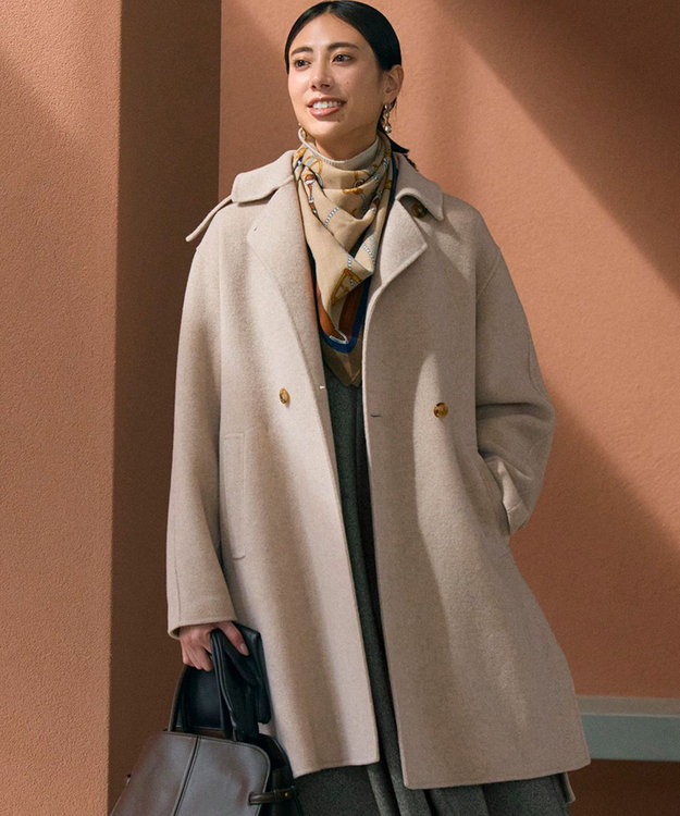 23区 L 【VERYベストアウター大賞「ロングアウター賞」受賞！/滝沢眞規子さん着用】 MANTECOPure リバー チェスターコート オートミール系