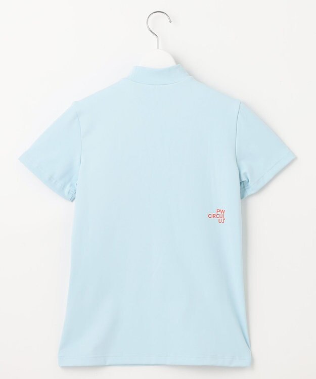 PW CIRCULUS 【UVカット / 吸水速乾 / 伸縮性抜群】【WOMEN】ポケットモック T ゴルフウェア レディース スカイブルー系