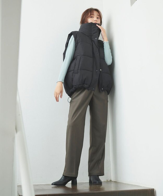 Feroux スタンドネック中綿 ベスト ブラック系