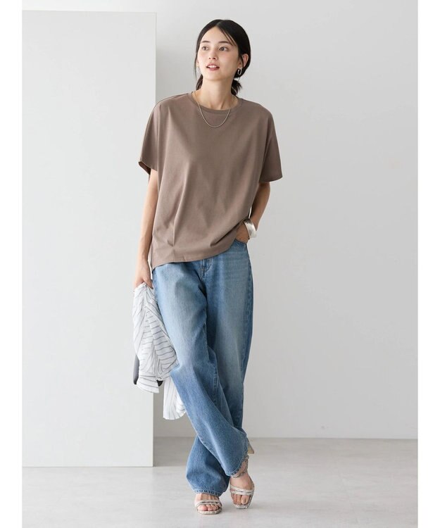 AMERICAN HOLIC 接触冷感裾タックカットプルオーバー Mocha