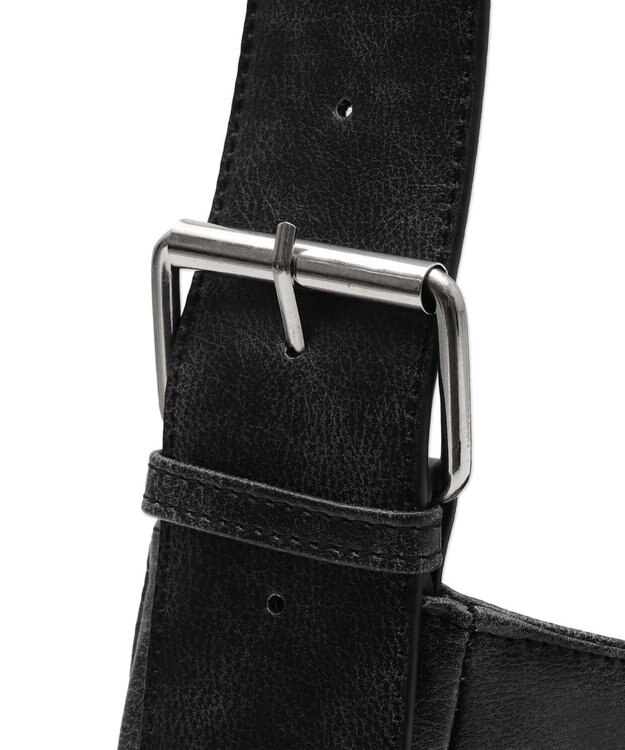 WEGO ベルトデザインBIGショルダー ブラック