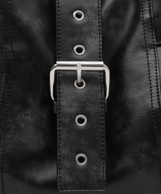 WEGO ベルトデザインBIGショルダー ブラック