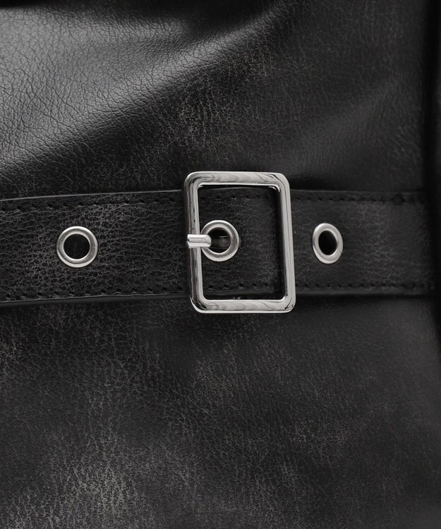 WEGO ベルトデザインBIGショルダー ブラック