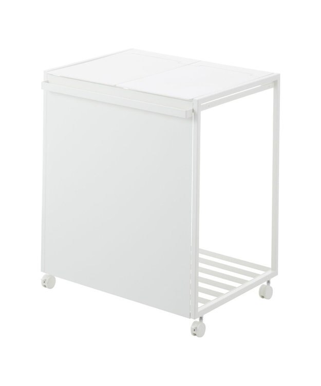 tower 蓋付き目隠し分別ダストワゴン タワー 45L 2分別 ホワイト ホワイト