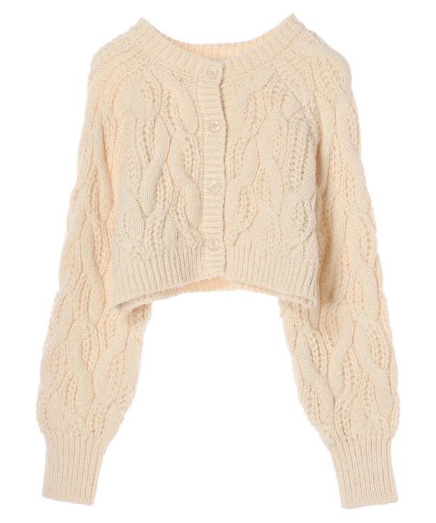 earth music&ecology ｍｉｘケーブルカーディガン Off White