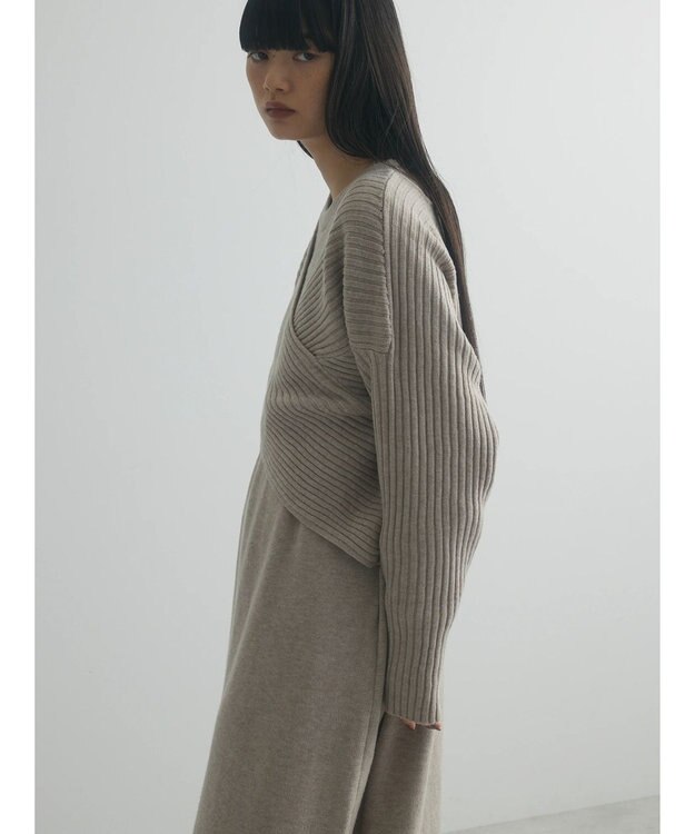 Green Parks armonia. ＳＥＴ２点ニットワンピース Beige