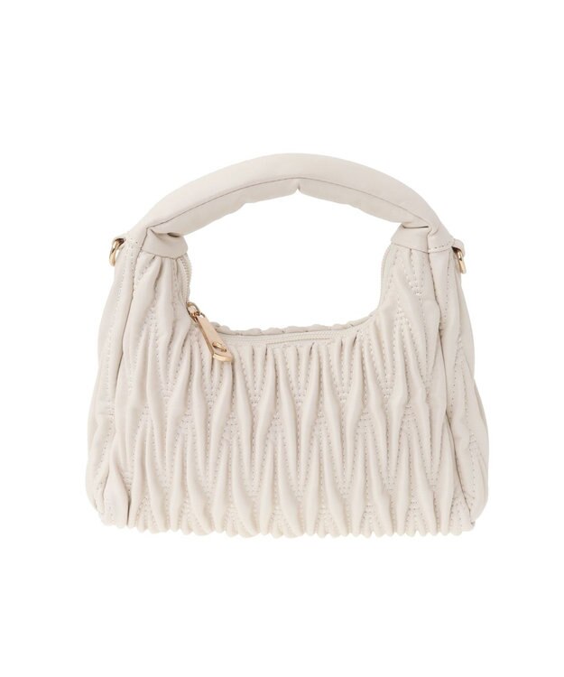 earth music&ecology ウエーブキルトショルダーバッグ Ecru