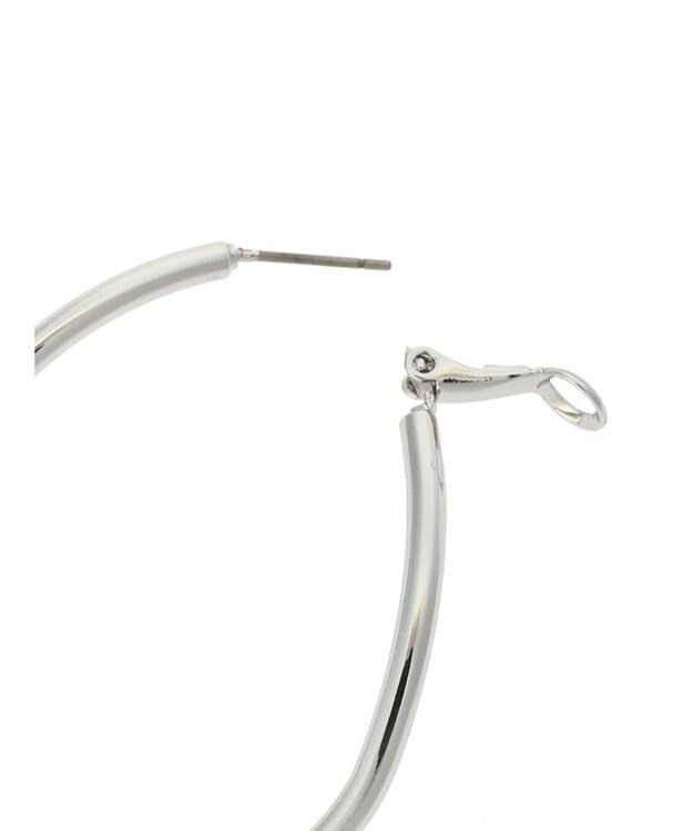 AMERICAN HOLIC 変形メタルフープピアス Silver