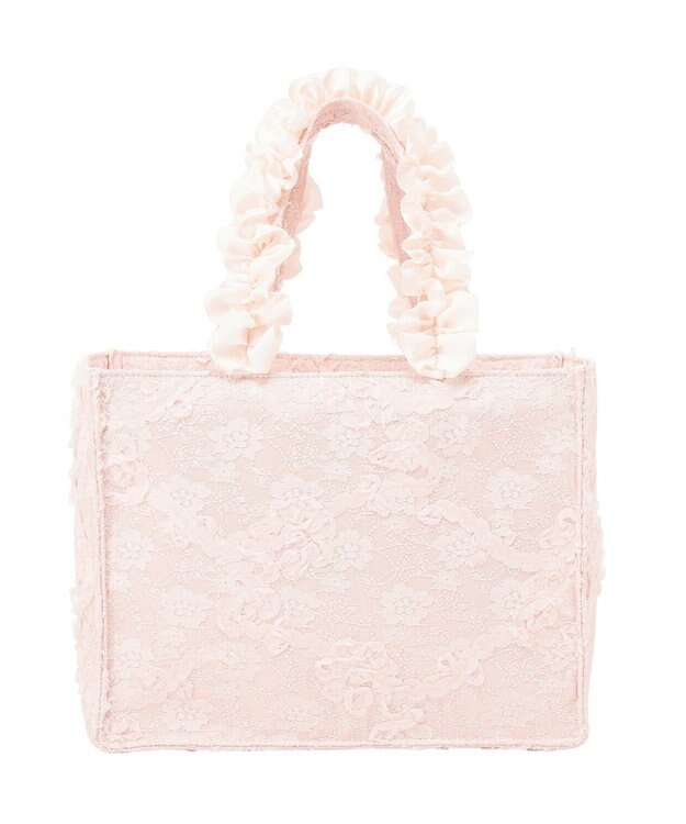 Maison de FLEUR 桜フリルハンドルスクエアトートSバッグ Light Pink