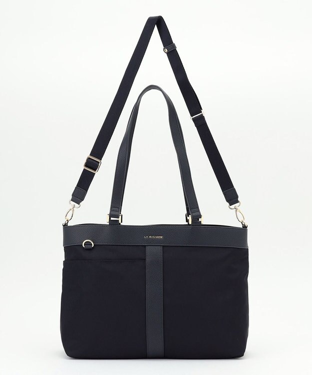 LA BAGAGERIE コンビ2WAYトートバッグ Mサイズ ネイビー