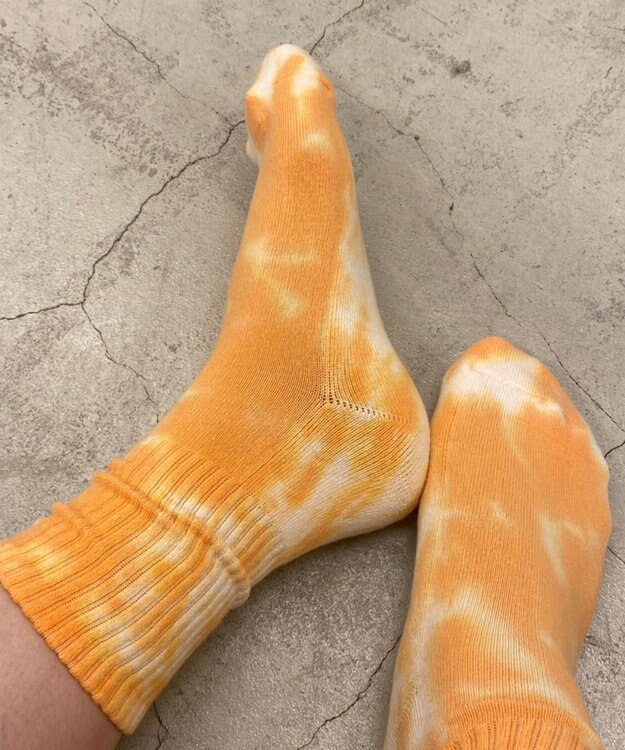 WEGO タイダイソックス オレンジ